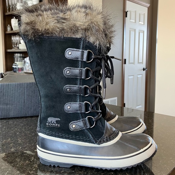 New Sorel Women's Joan of Arctic Boot, Waterproof Winter Boots, Faux Fur Black - Picture 5 of 16